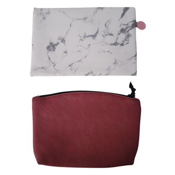IPSY Wine Color Bag And Marble Bag Set - Picture 2 of 2